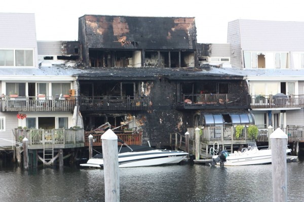 charred house